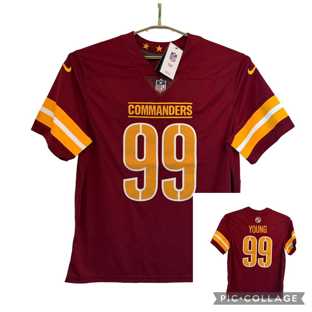 Nike Vapor Washington Commanders Chase Young 99 On Field Jerseyโ Burgundy XL NEW